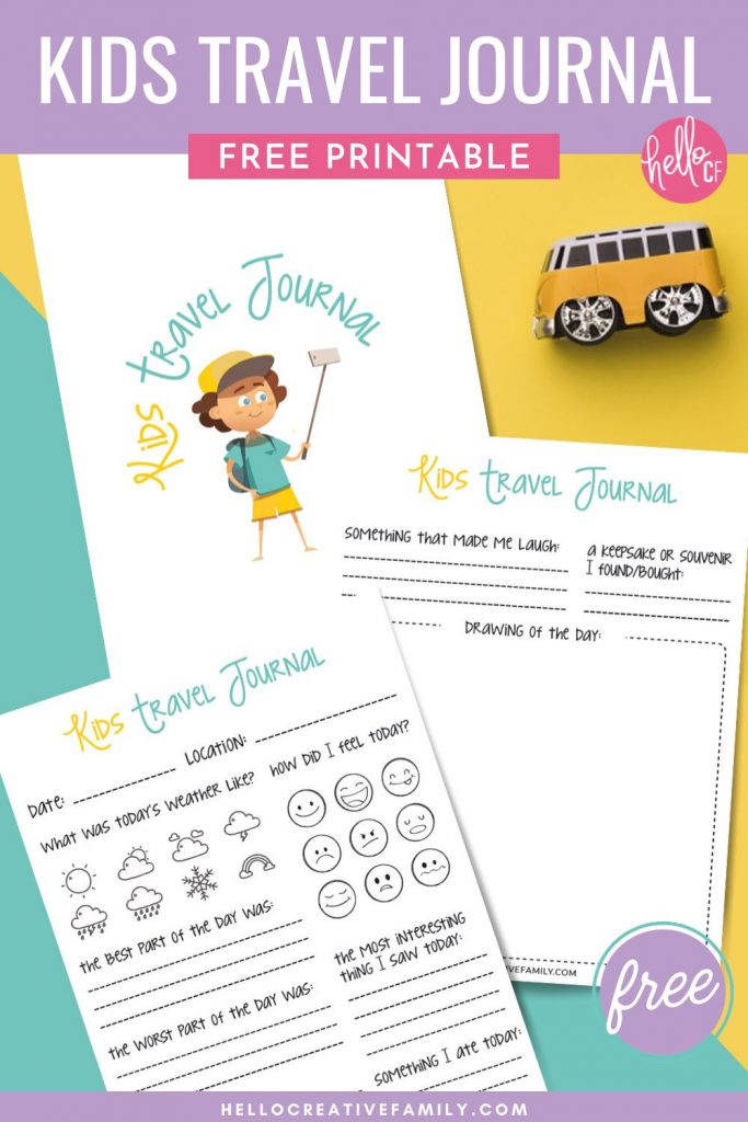 Whether you are planning a family road trip across the USA, a vacation to a foreign country or a staycation in your own state or province you are going to love this free kids travel journal printable! Help your kids chronicle family vacations and create memories that will last forever with this fun and easy to fill out kids travel diary!