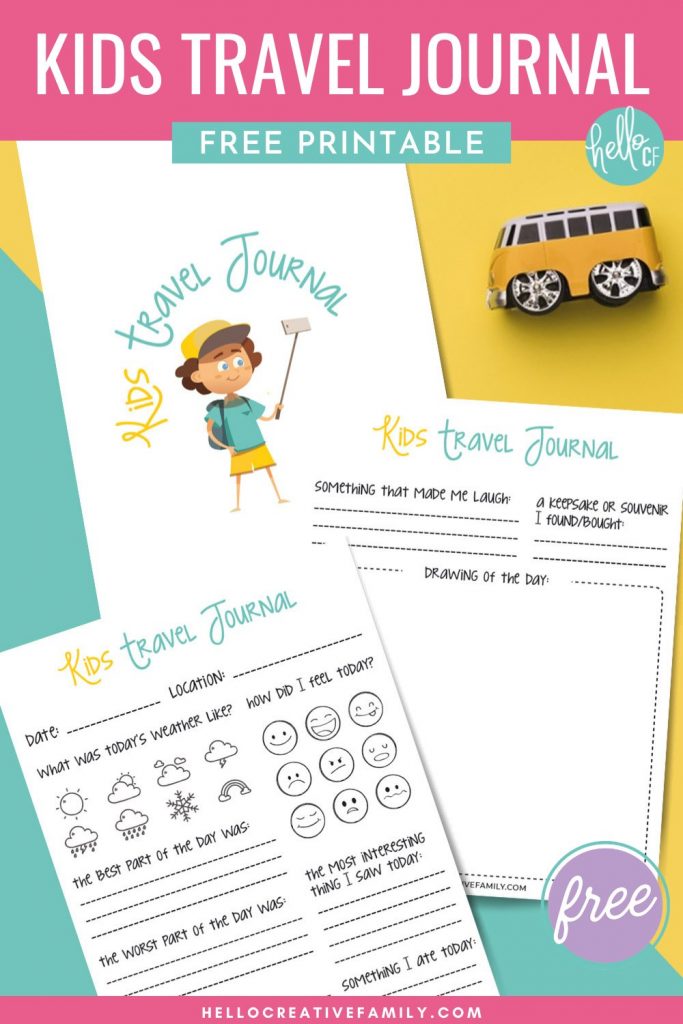 Whether you are planning a family road trip across the USA, a vacation to a foreign country or a staycation in your own state or province you are going to love this free kids travel journal printable! Help your kids chronicle family vacations and create memories that will last forever with this fun and easy to fill out kids travel diary!