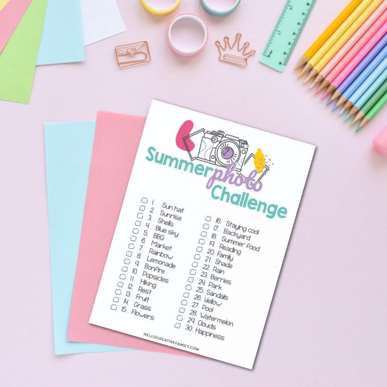 Summer Photo Challenge Printable- Perfect For Beginner Photographers
