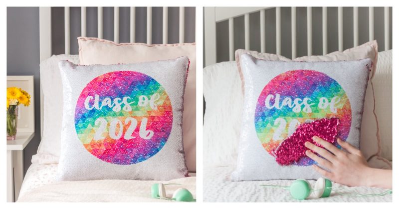 Cricut Infusible Ink Magic Sequin Pillows from The Unofficial Book of Handmade Cricut Crafts