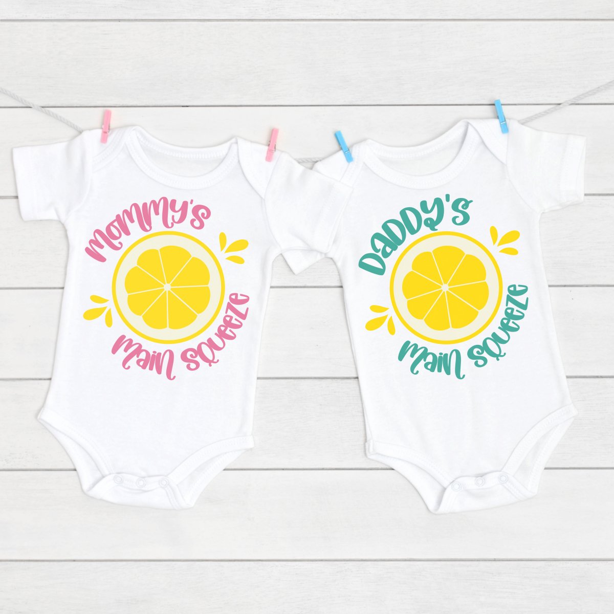 Show mom and dad how much they are loved with our free Daddy and Mommy Main Squeeze SVG files! Design adorable baby onesies, toddler shirts and more using your Cricut or other electronic cutting machine! Perfect for DIY coming home outfits and handmade Mother's Day, Father's Day and baby shower gifts! Also includes links to 8 free lemon and lemonade cut files!