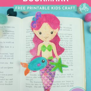 Looking for a fun mermaid craft with kids? Use our Free Sparkle Mermaid Bookmark Printable and easy step by step instructions for some easy crafting fun with kids! #MermaidCrafts #mermaids #Crafts #KidsCrafts #DIY #ModPodge #Printable #FreePrintable #MermaidPrintable
