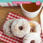 Make delicious old fashioned baked apple cider donuts in just 30 minutes with this quick and easy recipe! These soft, moist and tender cake donuts are coated in cinnamon and sugar and are the perfect fall hygge comfort food! Serve for breakfast, as a snack or for dessert! A family favorite!