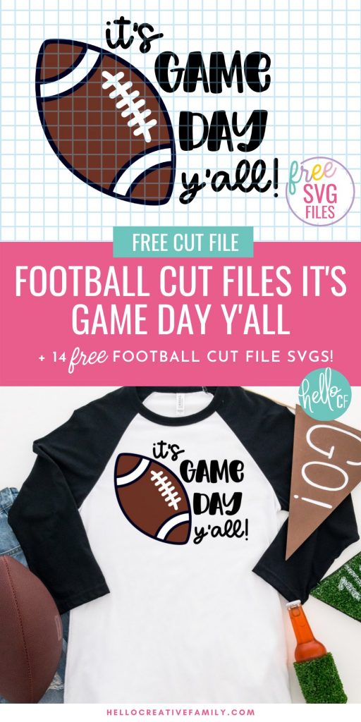 Whether you are into high school football, the NFL, CFL or only tune in for the Super Bowl, you are going to love these 14 free Football SVG Cut Files! Perfect for making shirts for game day using your Cricut or Silhouette! #CricutMaker #CricutMade #CricutCreated #Silhouette #SilhouetteCameo #Football #CutFiles #SVGFiles #FootballCrafts #Superbowl #HighSchoolFootball