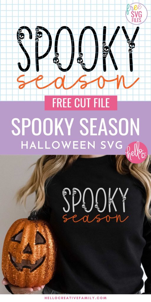 Get ready for spooky season with this minimalist free Halloween SVG file! Make tons of Halloween projects including minimalist sweatshirts with your Cricut or Silhouette machine!&nbsp;Use this&nbsp;cut file for t-shirts, wood signs, paper crafting, planner stickers, Halloween decorations, and so much more!&nbsp;