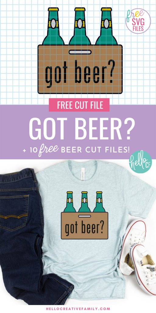Got Beer? Make DIY gifts for beer lovers with these 10 free beer svgs! Perfect for making handmade beer shirts, mugs, aprons, bar towels and more using your Cricut or other electronic cutting machine!  