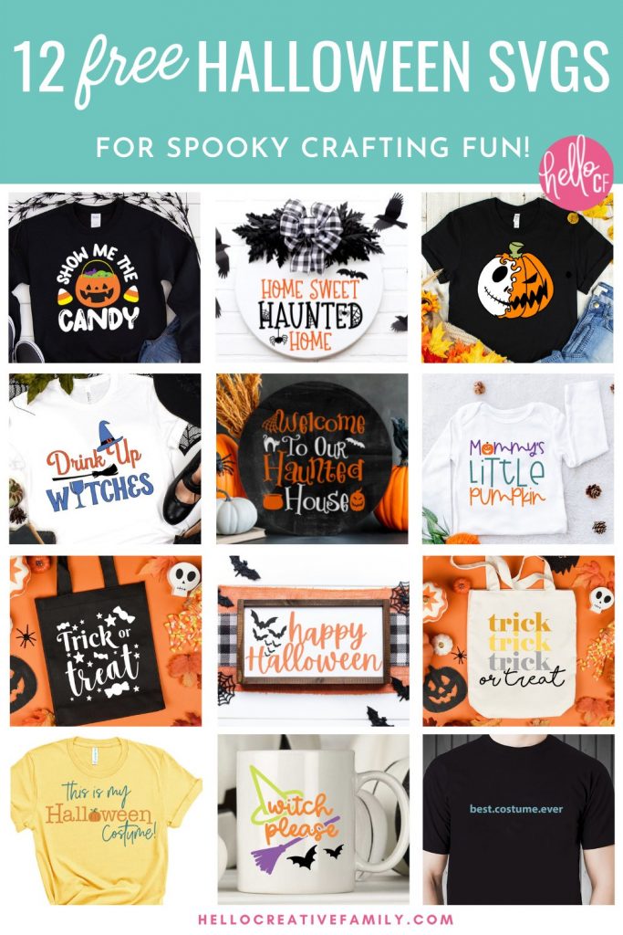 Collage of 12 Free Halloween SVGs