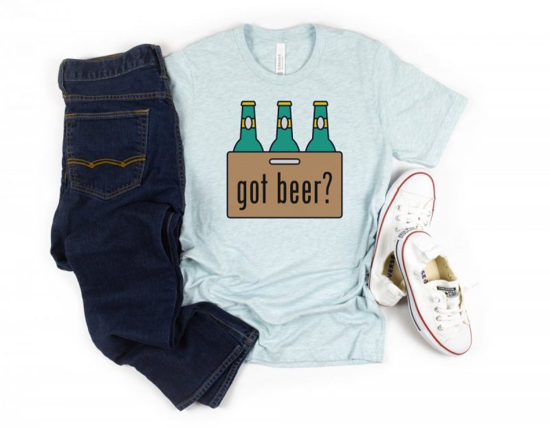 DIY Got Beer Shirt made with the Cricut. Free SVG file.