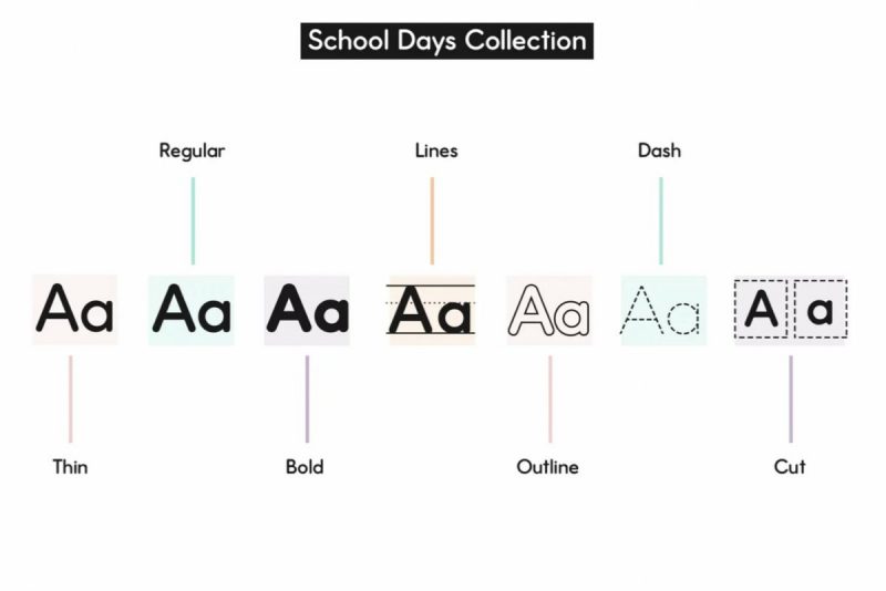 School Collection Font Bundle from KA Designs