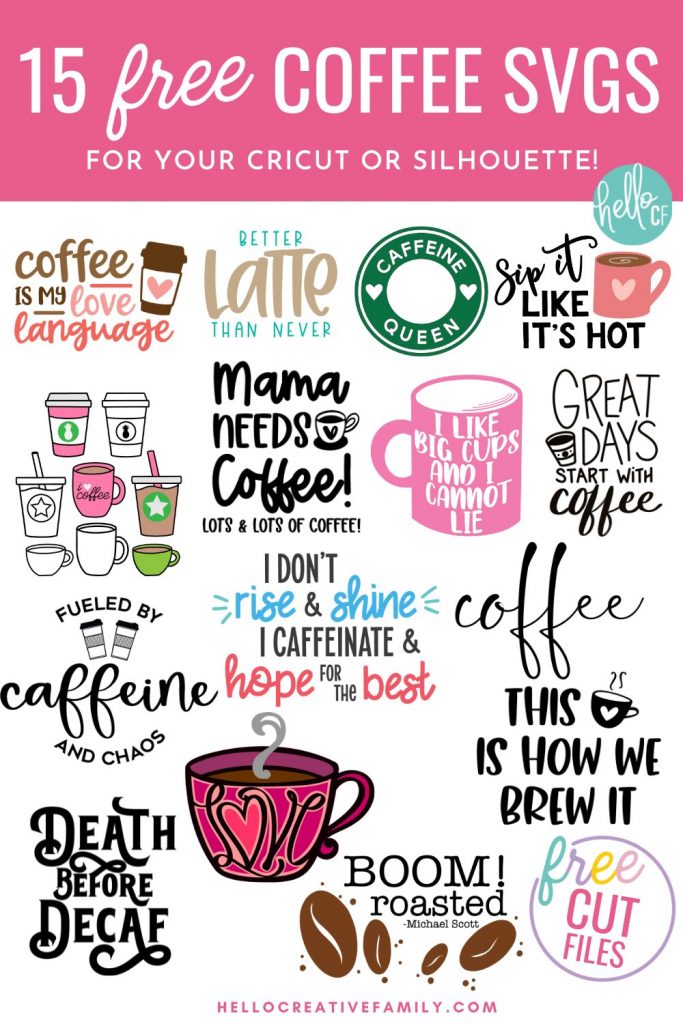 Do you, your friends or family members love coffee? If so, we've got 15 free Coffee Cut files that you are going to love including a Mama Needs Coffee SVG! Make DIY gifts for coffee lovers including DIY coffee mugs, shirts, tea towels, stickers and more using your Cricut or other electronic cutting machine!
