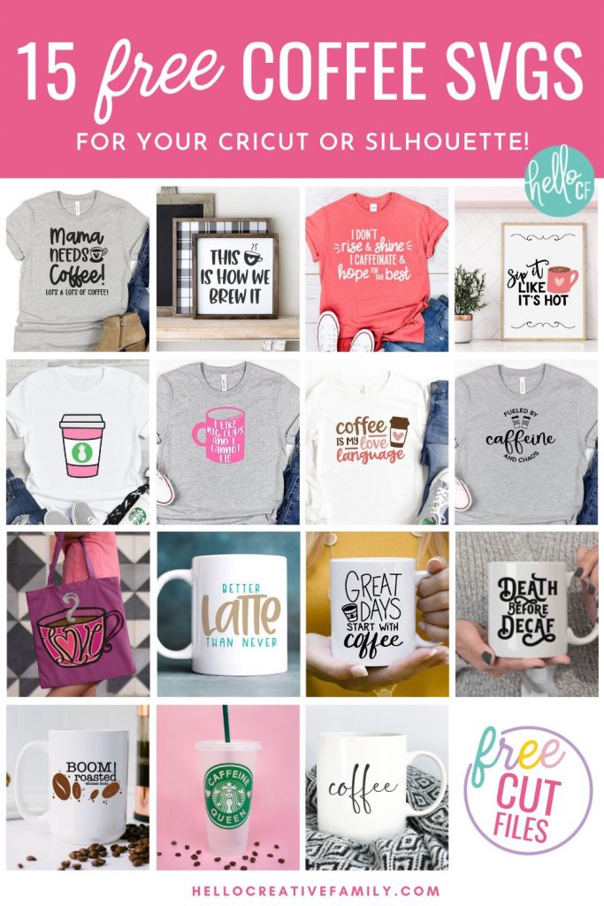 Do you, your friends or family members love coffee? If so, we've got 15 free Coffee Cut files that you are going to love including a Mama Needs Coffee SVG! Make DIY gifts for coffee lovers including DIY coffee mugs, shirts, tea towels, stickers and more using your Cricut or other electronic cutting machine!