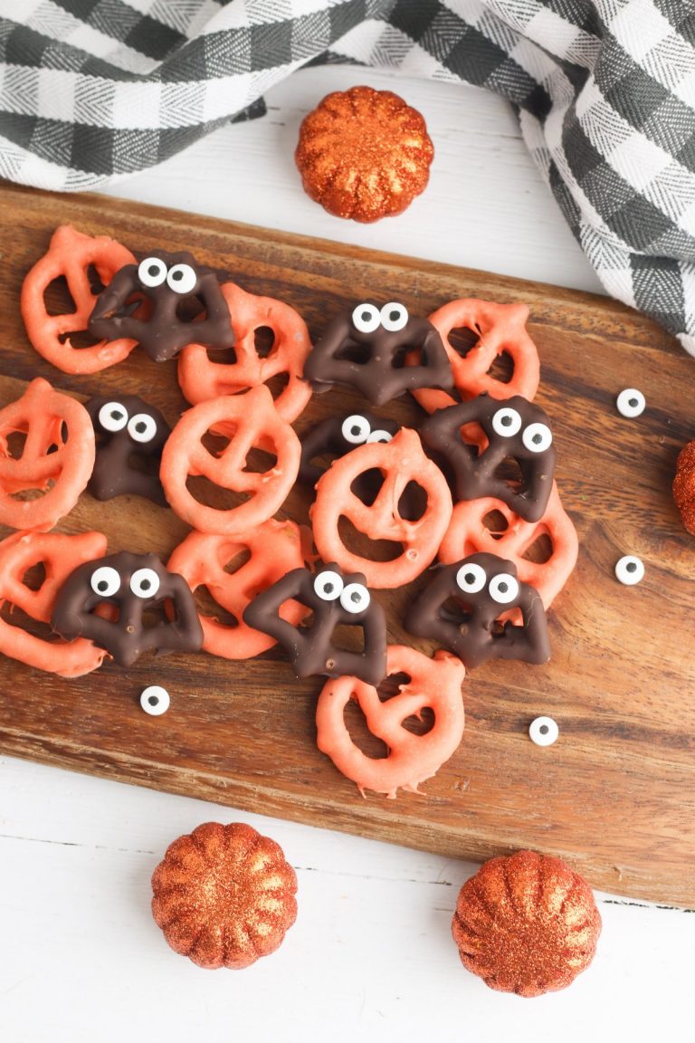 Easy Chocolate Covered Halloween Pretzels With Step By Step Photos