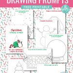 Surprise your little artist with this fun and entertaining holiday printable! We're sharing 7 pages of Christmas drawing ideas! Each page has a Christmas prompt, and the beginning of an illustration to help give a bit of creative inspiration! Use your imagination to finish the holiday scene! Prompts include designing an ugly Christmas sweater, drawing a snow globe scene, filling Santa&rsquo;s sleigh with gifts and so much more! Fun for kids of all ages including preschool kids, kindergarten and elementary school aged children!