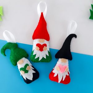 Easy DIY Gnome Ornaments- With Step By Step Photos and Free Pattern