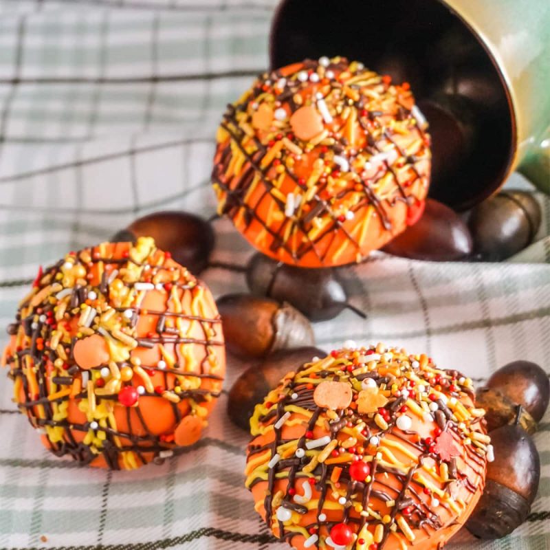 Pumpkin Spice Hot Cocoa Bombs from Mommy Musings
