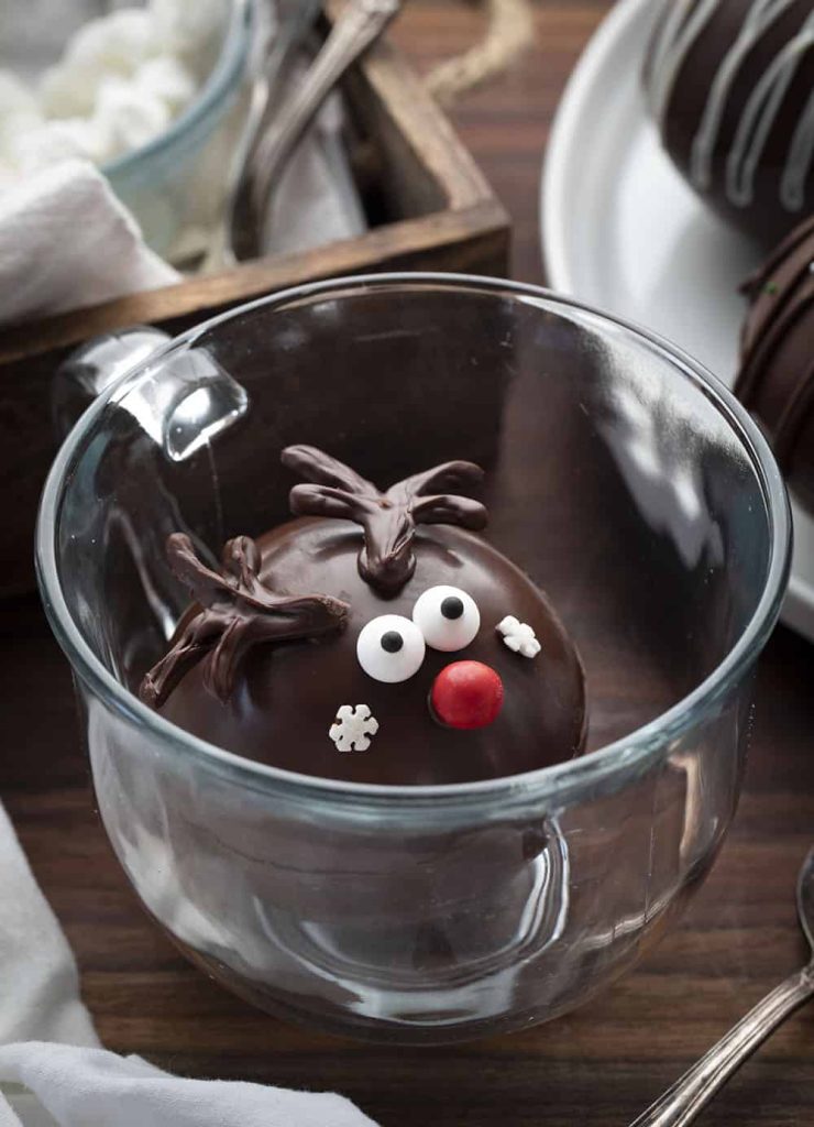 Rudolph The Red Nosed Reindeer Hot Chocolate Bombs