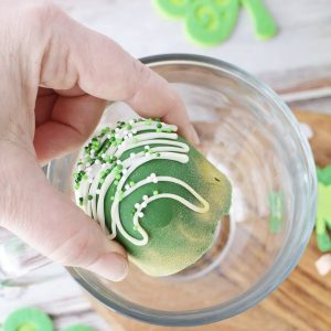 Green Hot Chocolate Bombs from A Magical Mess