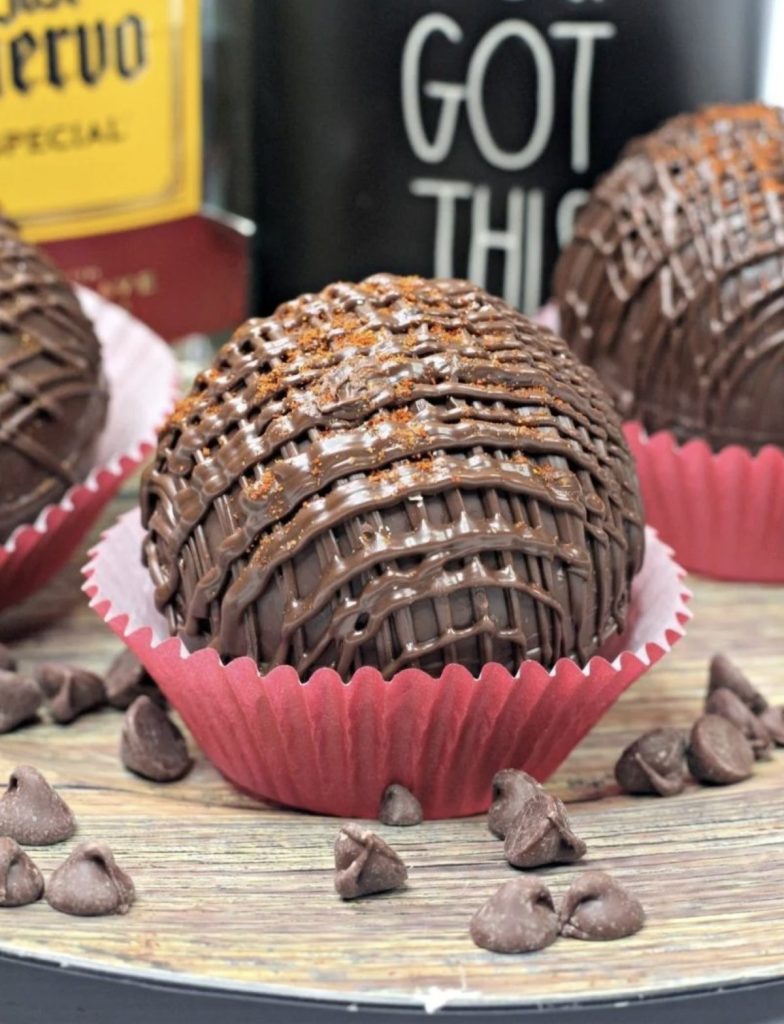 Mexican Hot Chocolate Bombs With Tequila