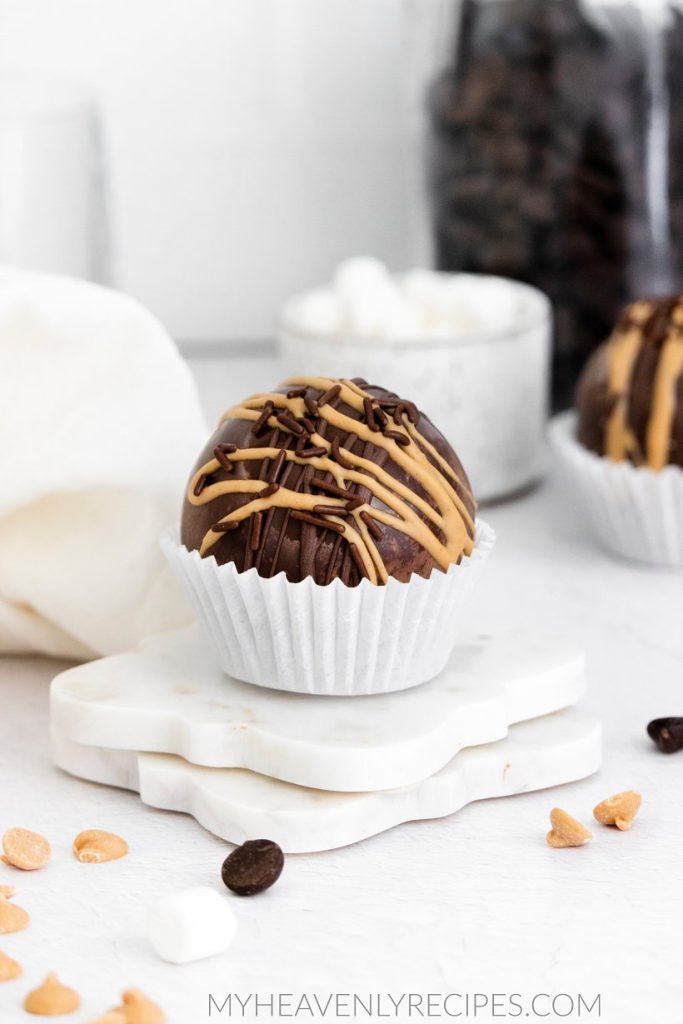 Peanut Butter Hot Cocoa Bombs from My Heavenly Recipes