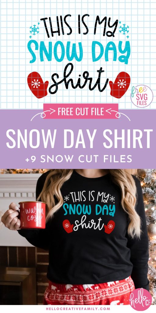 Who is ready for some winter crafting fun? We're sharing 9 free Snow SVG files that you can use to make shirts, mugs, tote bags, snow globe and more using your Cricut or Silhouette cutting machine! Includes snowflakes, snowman, snow day and other adorable snow themed cut files!