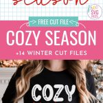 Even though it's cold and dreary, there's always time for crafting! Get 14 free winter SVG files that will have you feeling all comfy and cozy! Perfect for making winter crafts including hoodies, sweatshirts, mugs, DIY winter decor and more with your Cricut or Silhouette cutting machine!