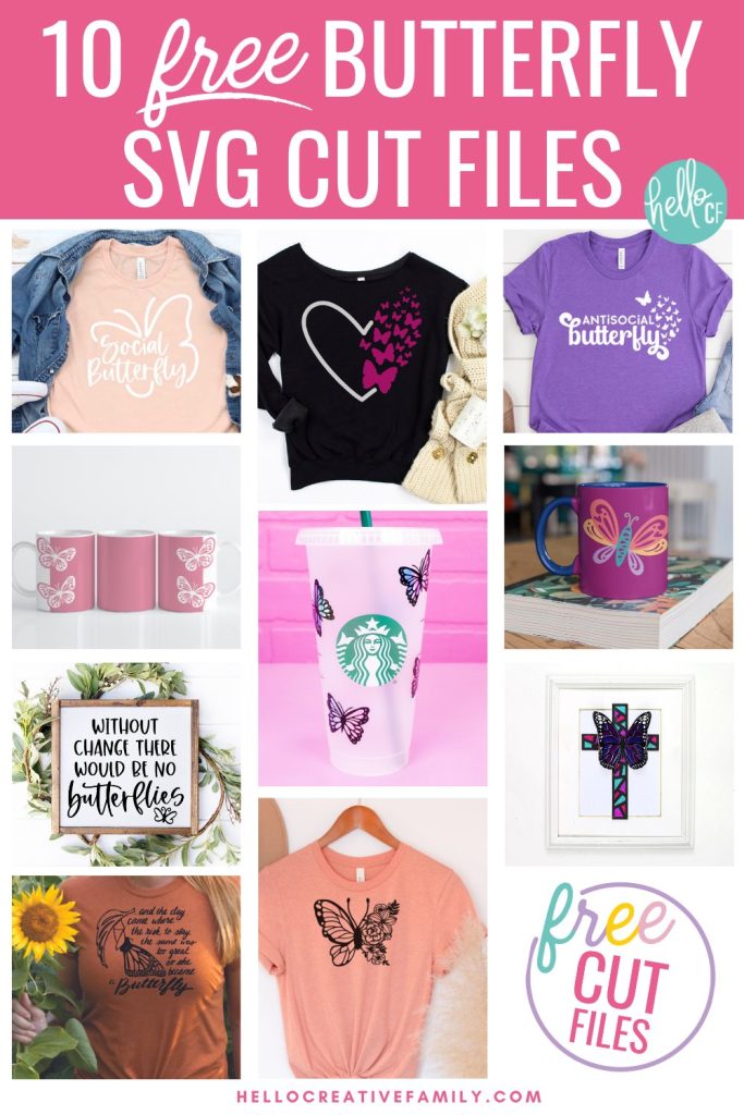 Butterflies are loved by many people for their colorful wings, diverse shapes and symbolism! Today we're sharing with you 9 free butterfly SVG files that you can cut with your Cricut or Silhouette cutting machine. Use these beautiful cut files for a variety of craft projects from memorial projects, to layered shadow boxes to gorgeous tumblers and shirts!