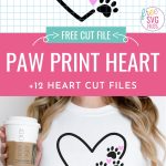If you love "love" then this cut file collection is for you! We're sharing 12 free heart cut files along with the key to my own heart-- a heart paw print SVG that is so much fun for cat and dog lovers! Use these beautiful cut files to make handmade crafts using your Cricut or Silhouette cutting machines. These free heart svg files are perfect for Valentine's Day Crafting, wedding crafts, anniversaries and more! Make mugs, shirts, throw pillows, tote bags, hoodies and more!