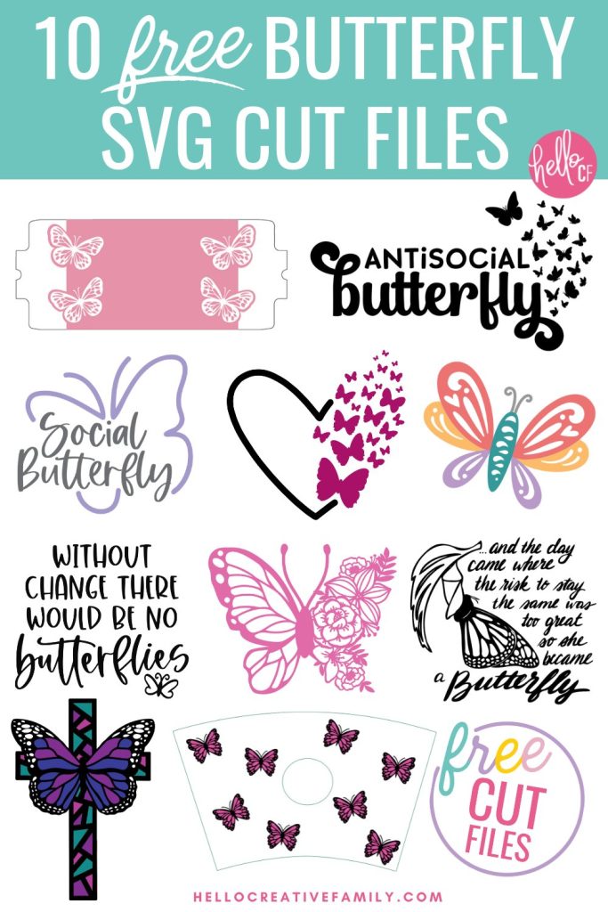 Butterflies are loved by many people for their colorful wings, diverse shapes and symbolism! Today we're sharing with you 9 free butterfly SVG files that you can cut with your Cricut or Silhouette cutting machine. Use these beautiful cut files for a variety of craft projects from memorial projects, to layered shadow boxes to gorgeous tumblers and shirts!