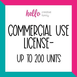 Commercial Use License- Up To 200 Units