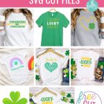 Make yourself pinch proof with 23 Free St Patricks Day SVG Files! Make DIY shirts, decor and more using your Cricut Maker, Cricut Explore, Cricut Joy or Silhouette Cameo. Sayings include Daddy's Lucky Charm, Shenanigans Coordinator, Lucky Mama and more! Filed with lots of four leaf clovers and fun!