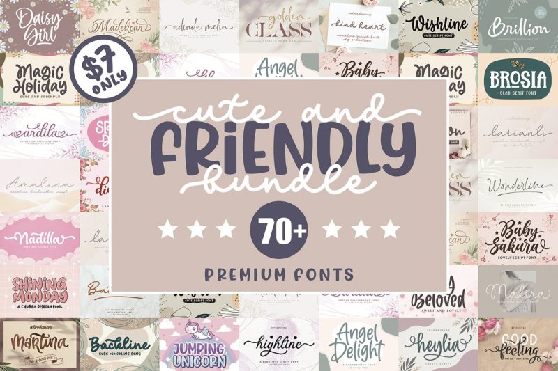 Cute and Friendly Font Bundle