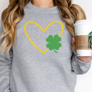 Heart and Clover Sweatshirt Made With Free SVG