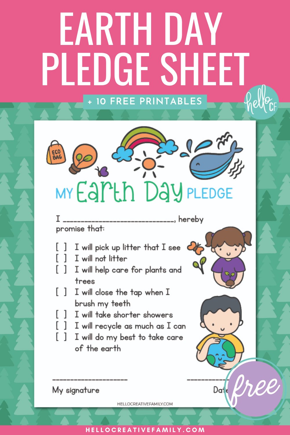 Earth Day is on April 22 and we have 10 free Earth Day printables to help you celebrate. There's a scavenger hunt, word search, maze and even an Earth Day pledge. Great for learning about Earth Day in school, homeschooling or just for fun at home!