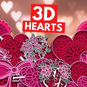 3d Layered Hearts SVG From SVG Ocean