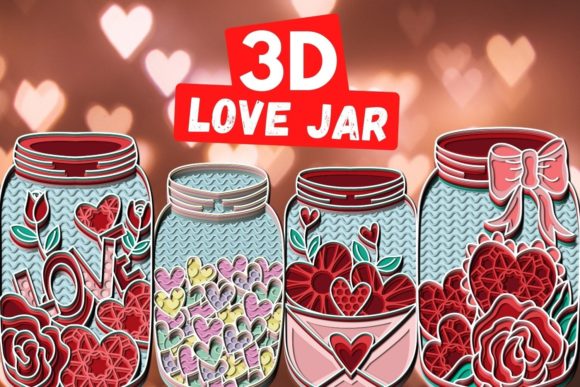3d Love Jar SVG Bundle from SVG Ocean
