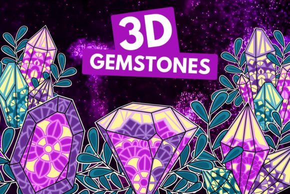 3d Succulent Gemstomes SVGs from SVG Ocean