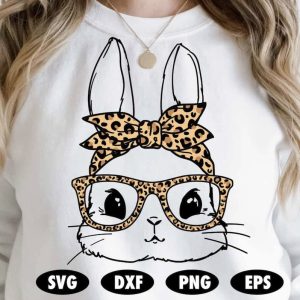 Bunny With Glasses and Bandana SVG From 5 Kittens Digital
