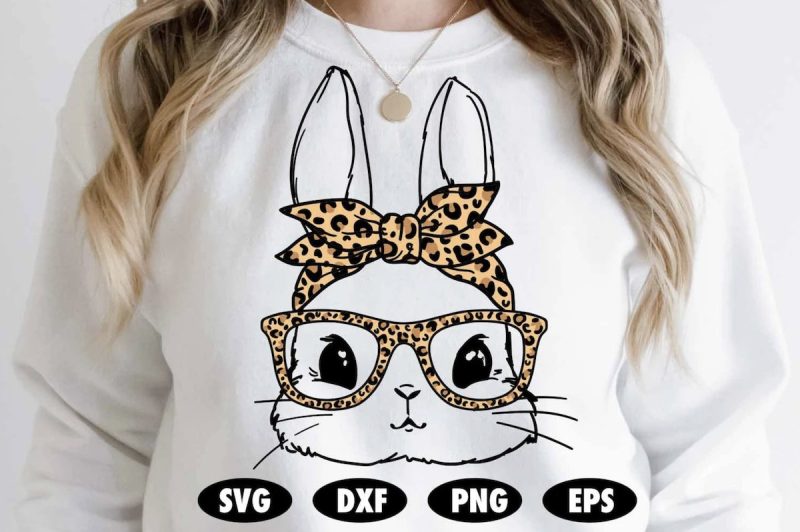 Bunny With Glasses and Bandana SVG From 5 Kittens Digital