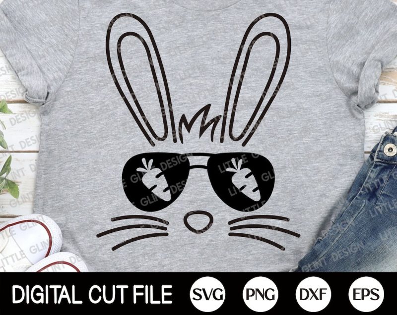 Bunny With Sunglasses SVG From Little Glint Designs