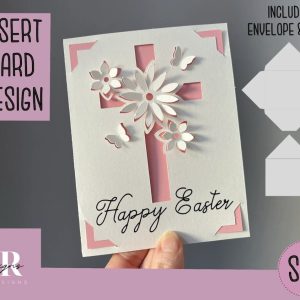 Cross and Flowers Easter Cards SVG From SR Designs UK