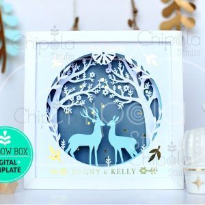 Deer Love Shadow Box Cut File from Chipola Studios