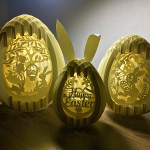 Easter Bunny Eggs Pop Up Lanterns from Birch Paper Art