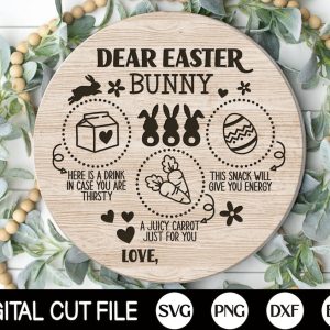 Easter Bunny Snack Tray SVG From Little Glint Design