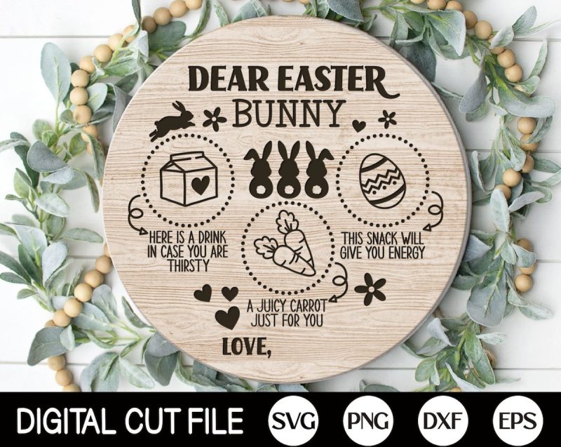 Easter Bunny Snack Tray SVG From Little Glint Design