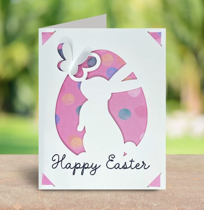 Easter Bunny and Butterfly Card SVG From Crafty Club DIY