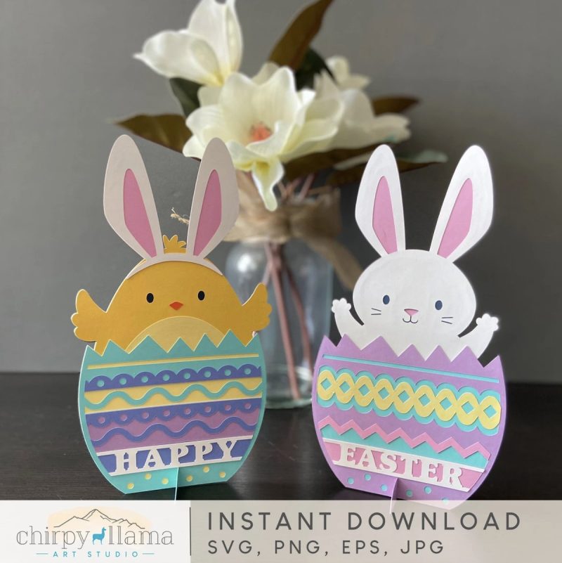 Easter Bunny and Chick Centerpieces From Chirpy Llama