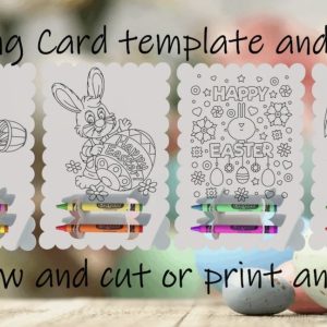 Easter Coloring Card SVGs From Cards N More Studio
