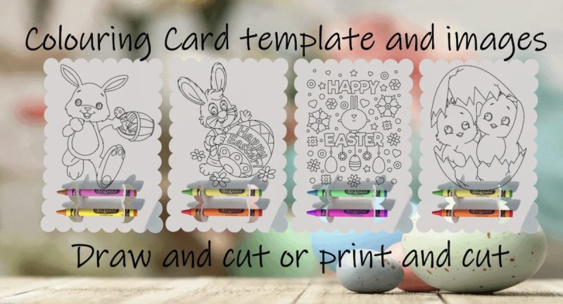 Easter Coloring Card SVGs From Cards N More Studio