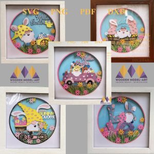Easter Gnome Shadowbox Bundle From Woodenmodels Art