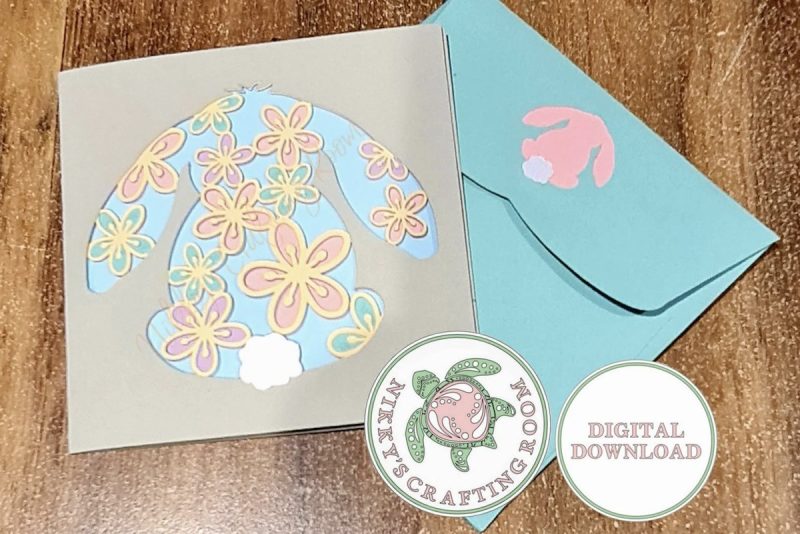 Floral Bunny Card SVG From Nikkys Crafting Room